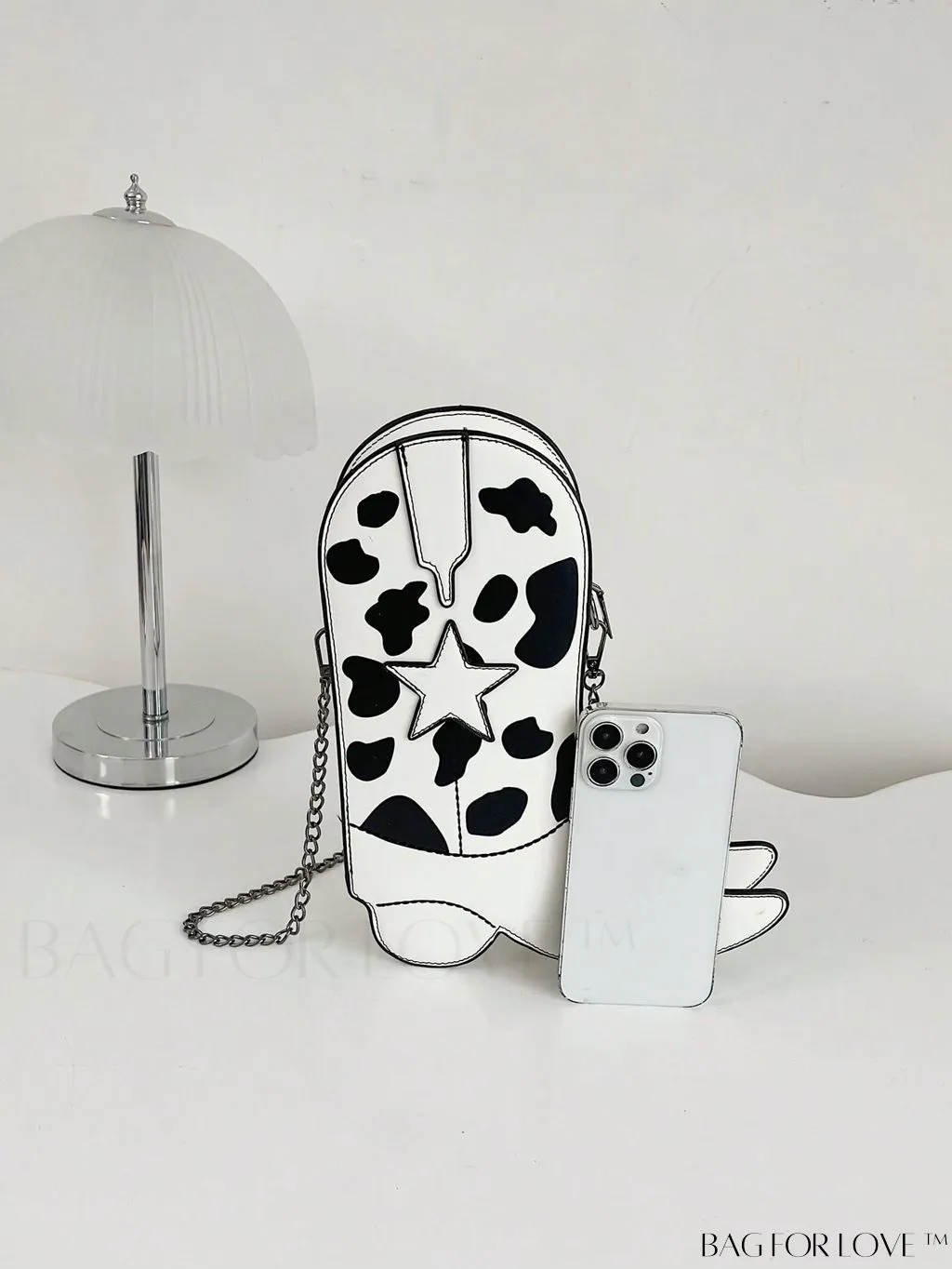 BagForLove - Chic Pink Cow Print Chain Bag - A Fun and Stylish Accessory