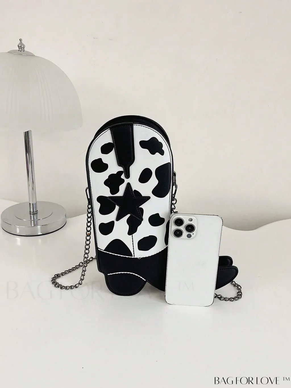 BagForLove - Chic Pink Cow Print Chain Bag - A Fun and Stylish Accessory
