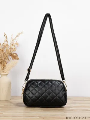 BagForLove - Quilted Pattern Mini Crossbody Bag: Stylish and Compact