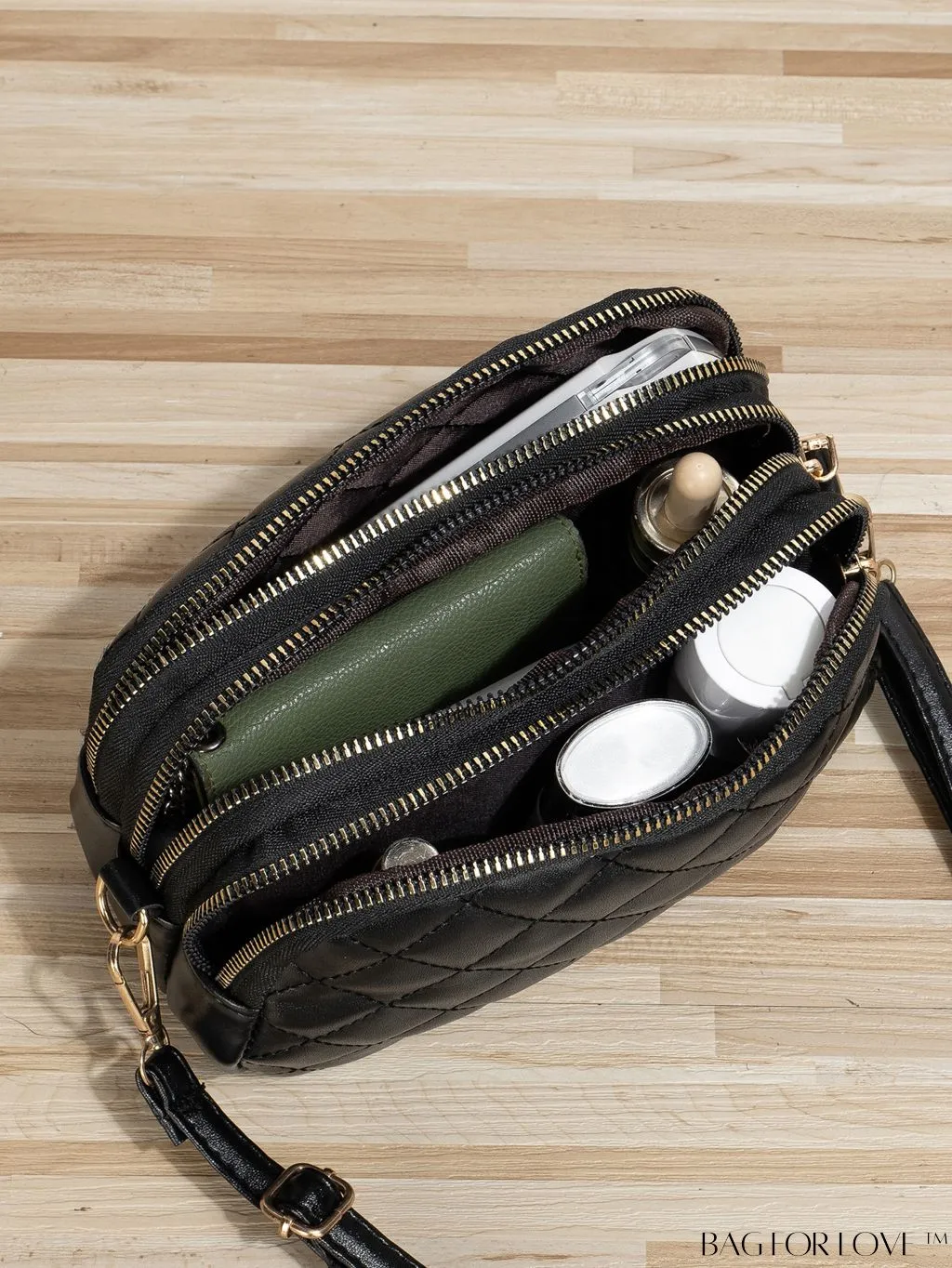 BagForLove - Quilted Pattern Mini Crossbody Bag: Stylish and Compact