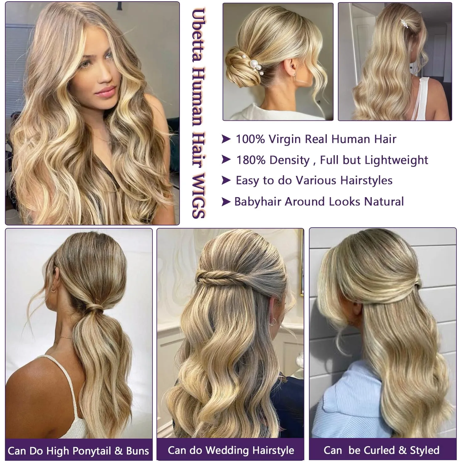 Balayage Ash Blonde Wig Human Hair Lace Front Wigs 28 Inch Ash Brown Balayage Ash Blonde Highlights Human Hair Glueless Wigs Pre Plucked HD 13x4 Lace Frontal Human Hair Wigs for Women 180% Density
