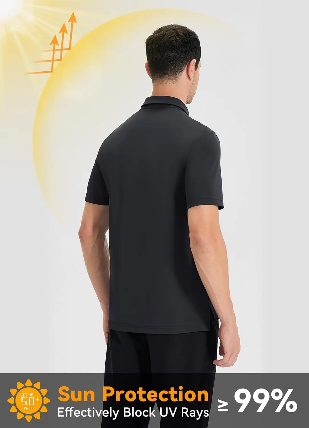 baleaf Men‘s Polo Shirts Quick Dry Athletic Sport Work Shirts UPF 50 