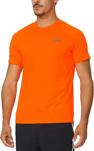 baleaf Men's Running Workout Shirts Short Sleeve Athletic T-Shirt Quick Dry