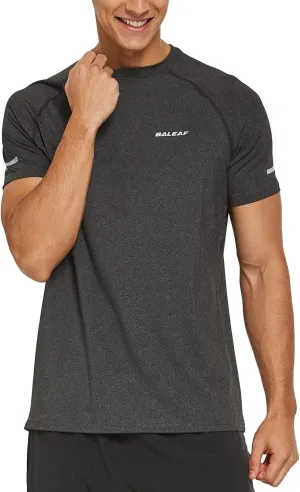 baleaf Men's Running Workout Shirts Short Sleeve Athletic T-Shirt Quick Dry