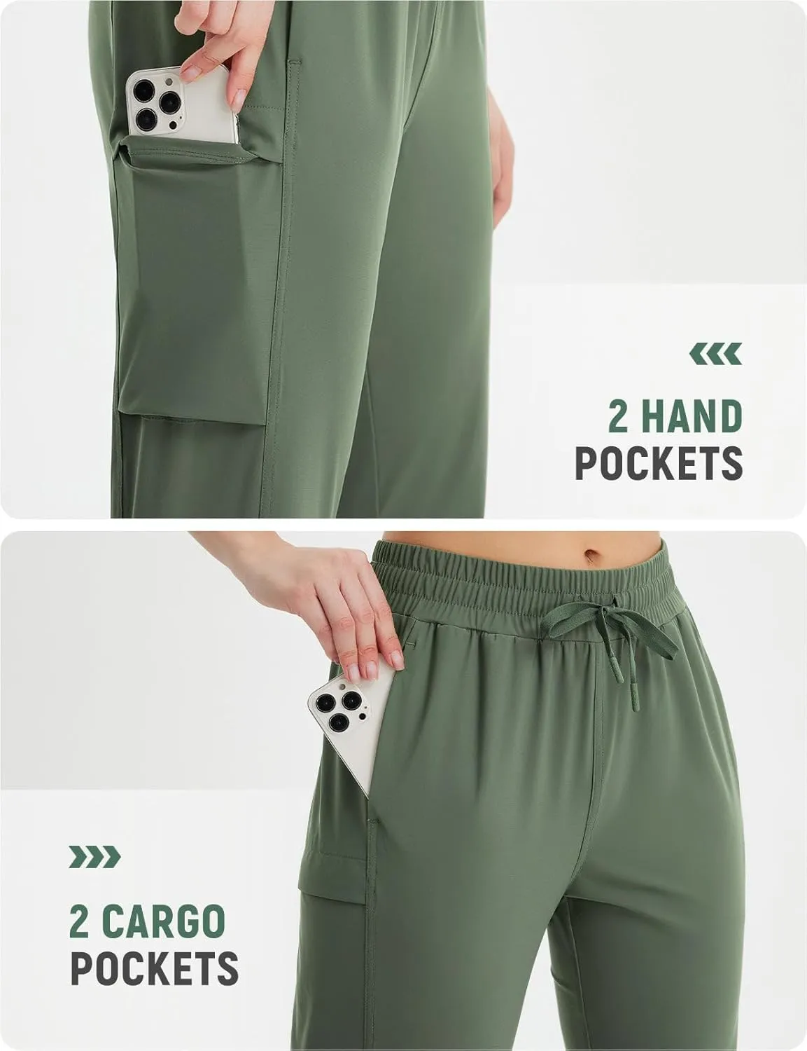 baleaf Women's Cargo Joggers Hiking Pants with Pockets Lightweight Jogger Quick Dry Sweatpants