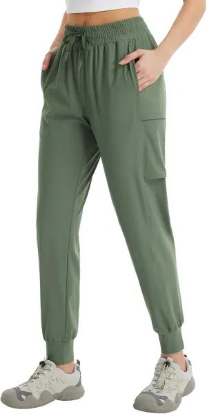 baleaf Women's Cargo Joggers Hiking Pants with Pockets Lightweight Jogger Quick Dry Sweatpants