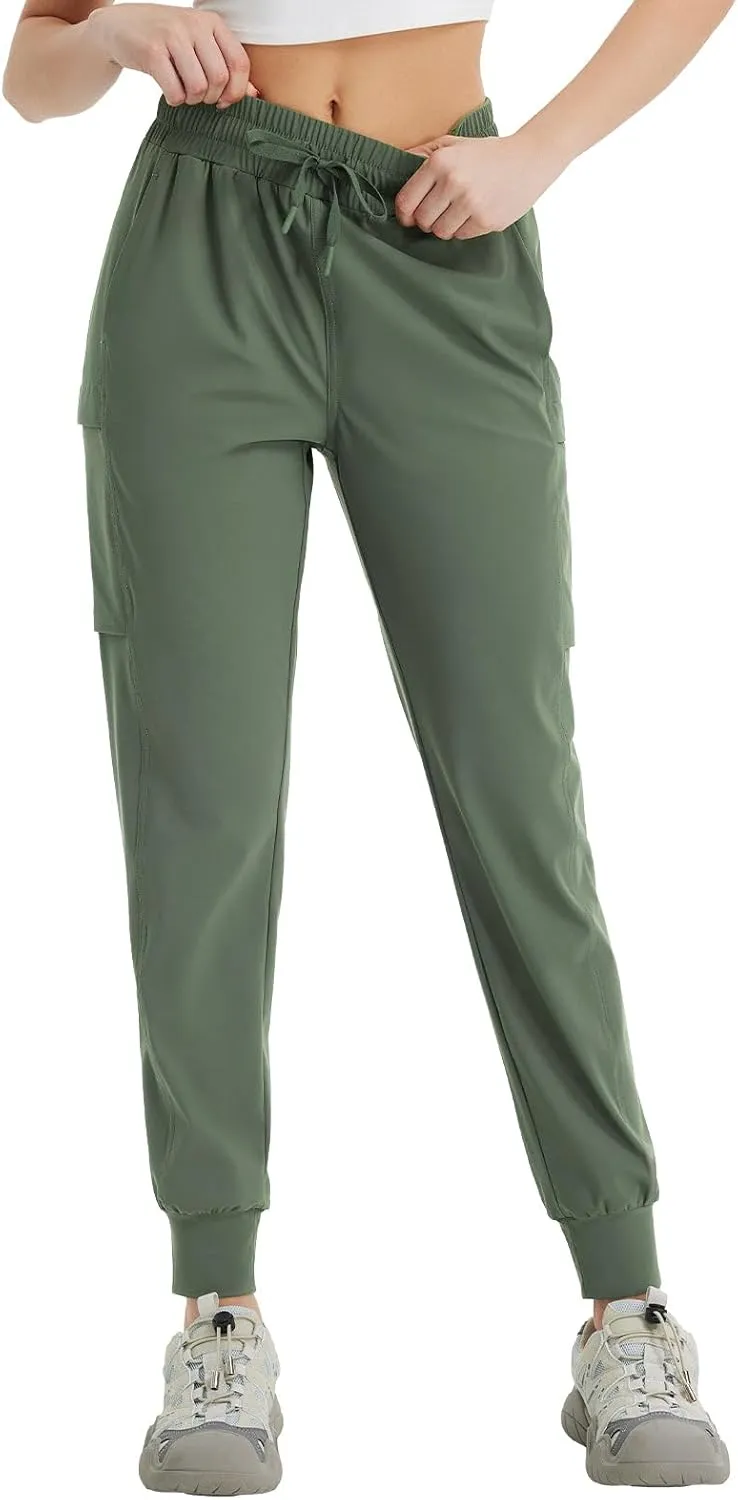 baleaf Women's Cargo Joggers Hiking Pants with Pockets Lightweight Jogger Quick Dry Sweatpants