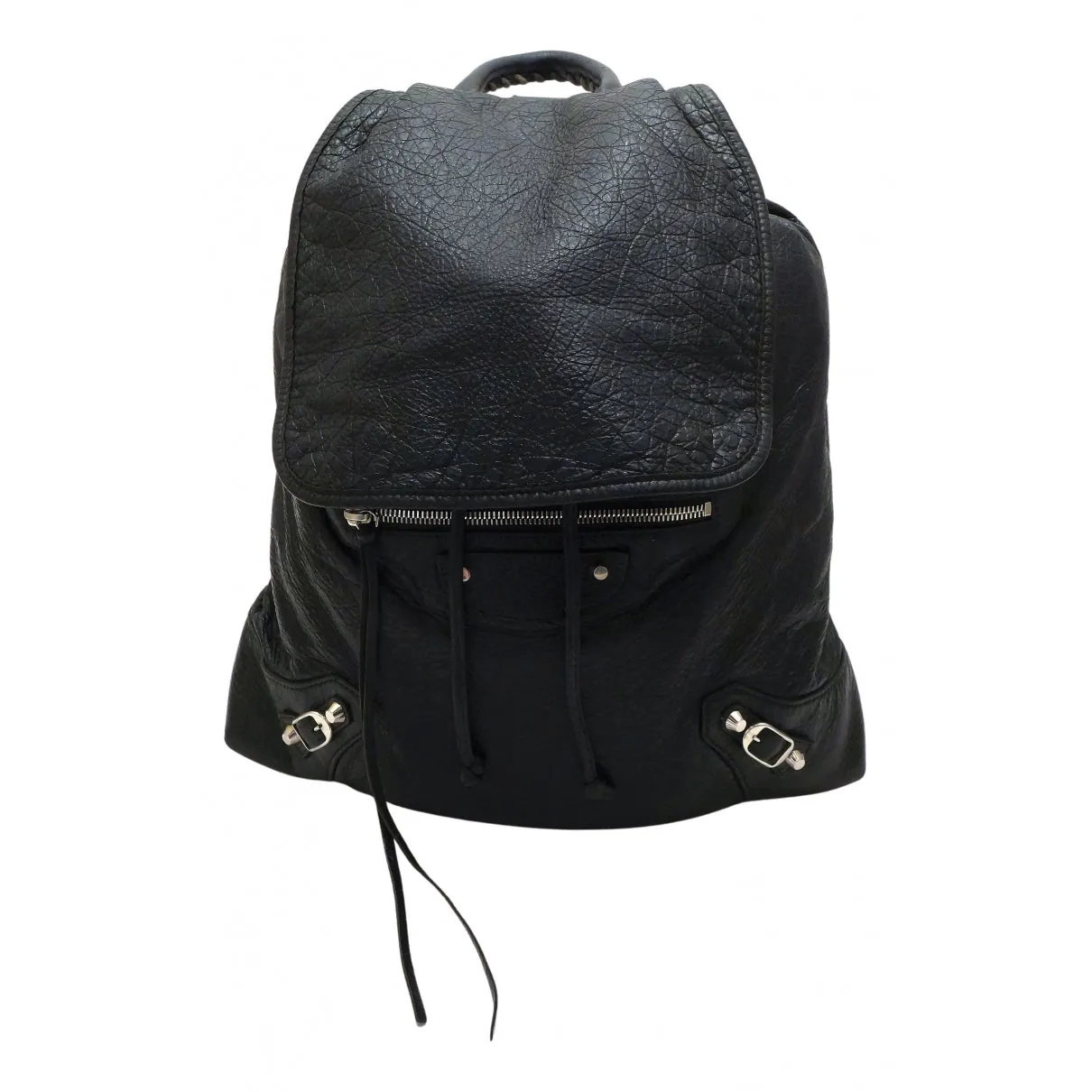 Balenciaga black leather backpacks