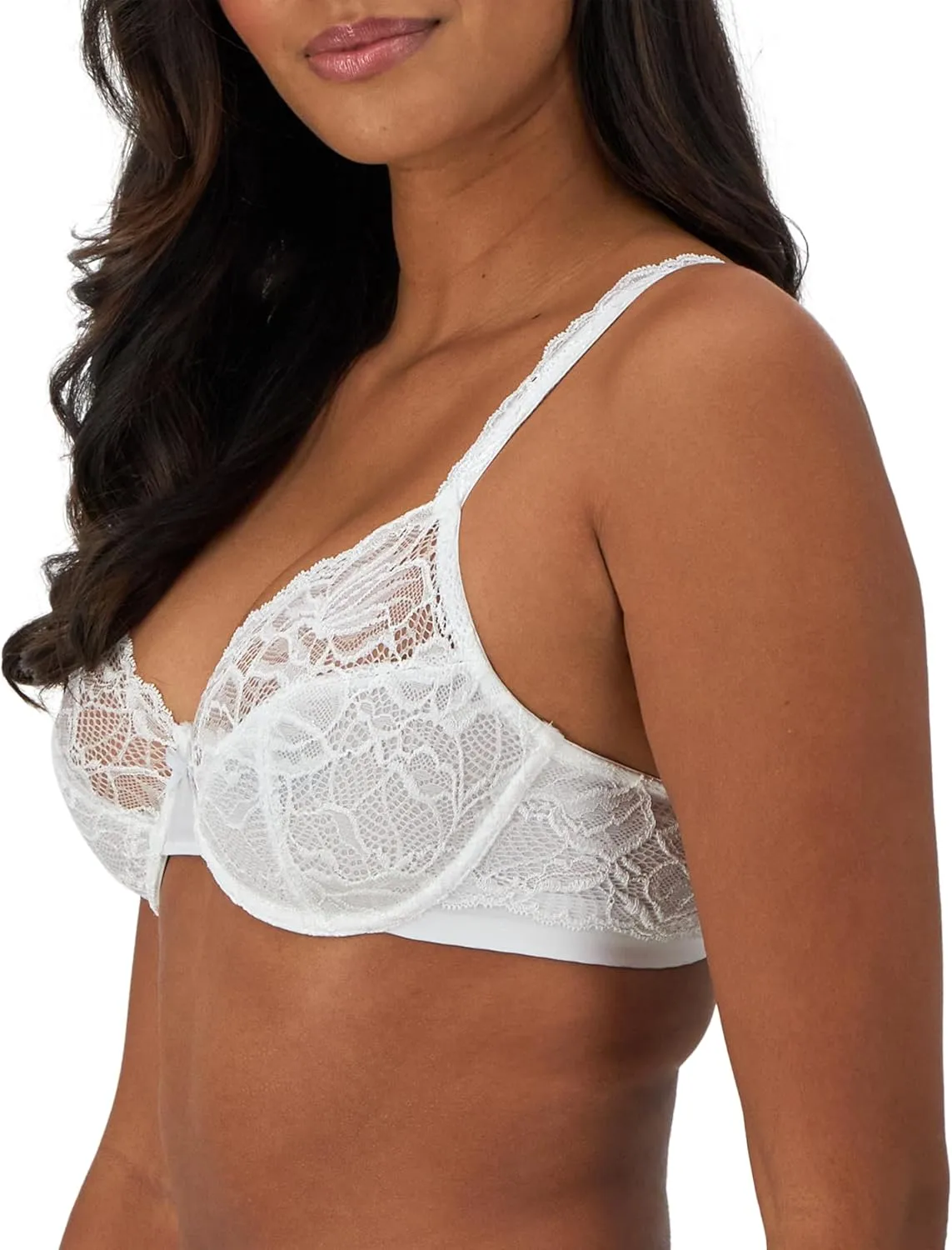 Bali Women's Lace Desire Underwire Bra, Full-Coverage Lace Bra with Underwire Cups