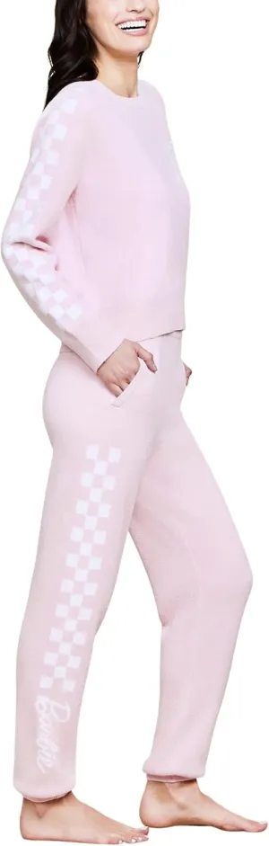 Barefoot Dreams Women's CozyChic Ultra Lite Barbie Checkered Jogger