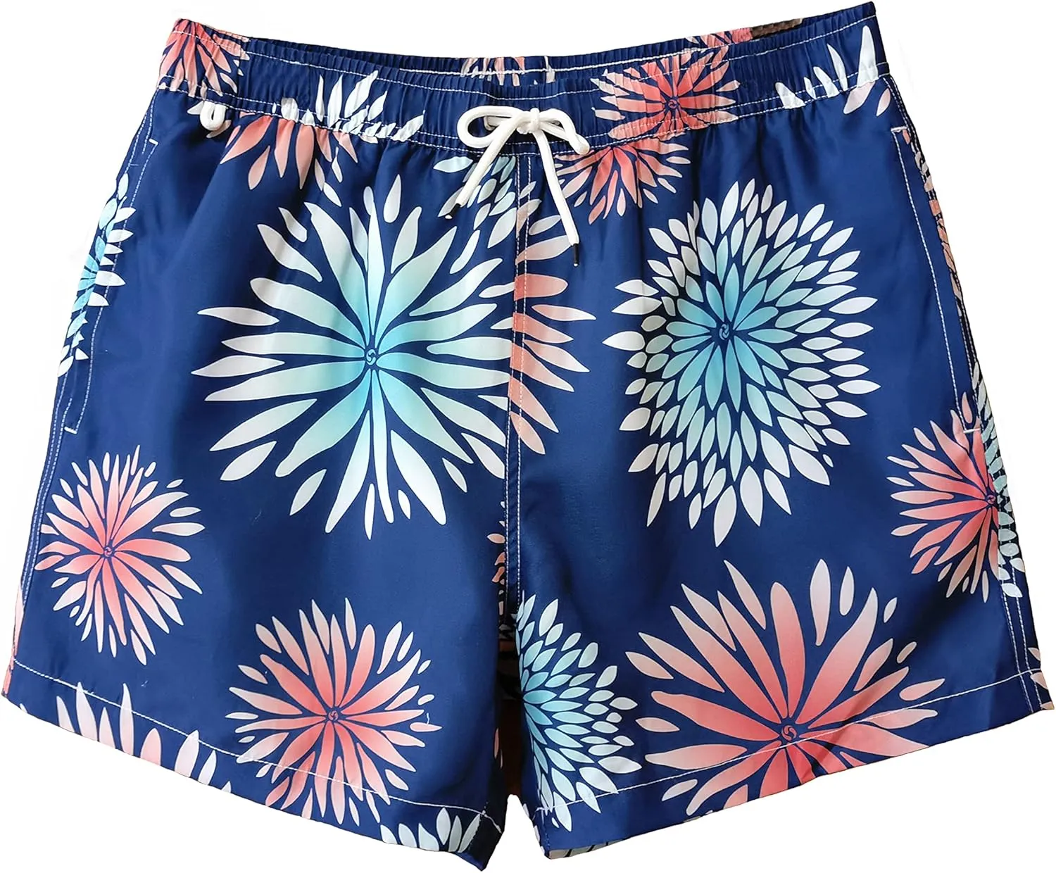Beach Shorts Swim Trunks Quick Dry Men's Bathing Suit with Mesh Lining/Side Pockets