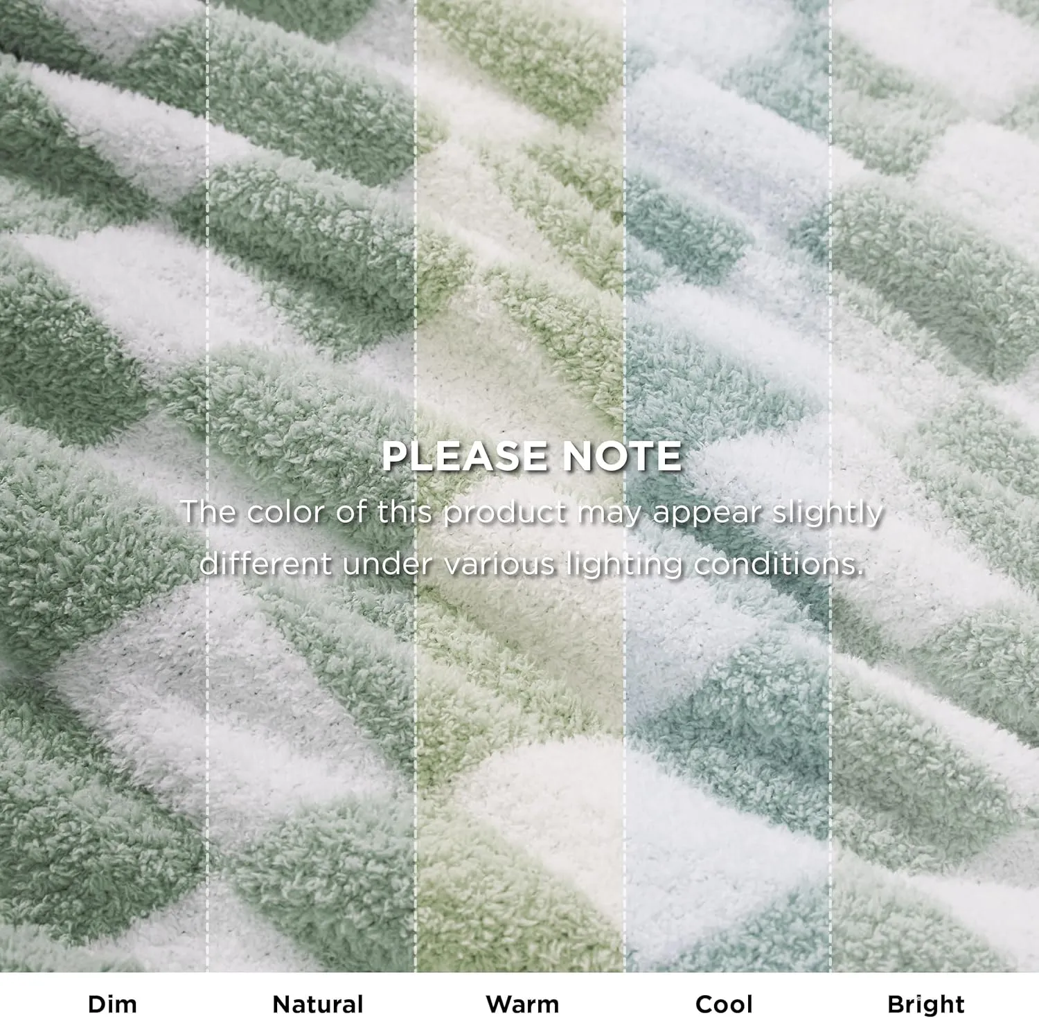 Bedsure Checkered Throw Blanket for Couch - Super Soft, Cozy & Warm Knit Blanket, Breathable, Lightweight & Fluffy for Bed & Sofa, Checkered Green, 50x60 Inches