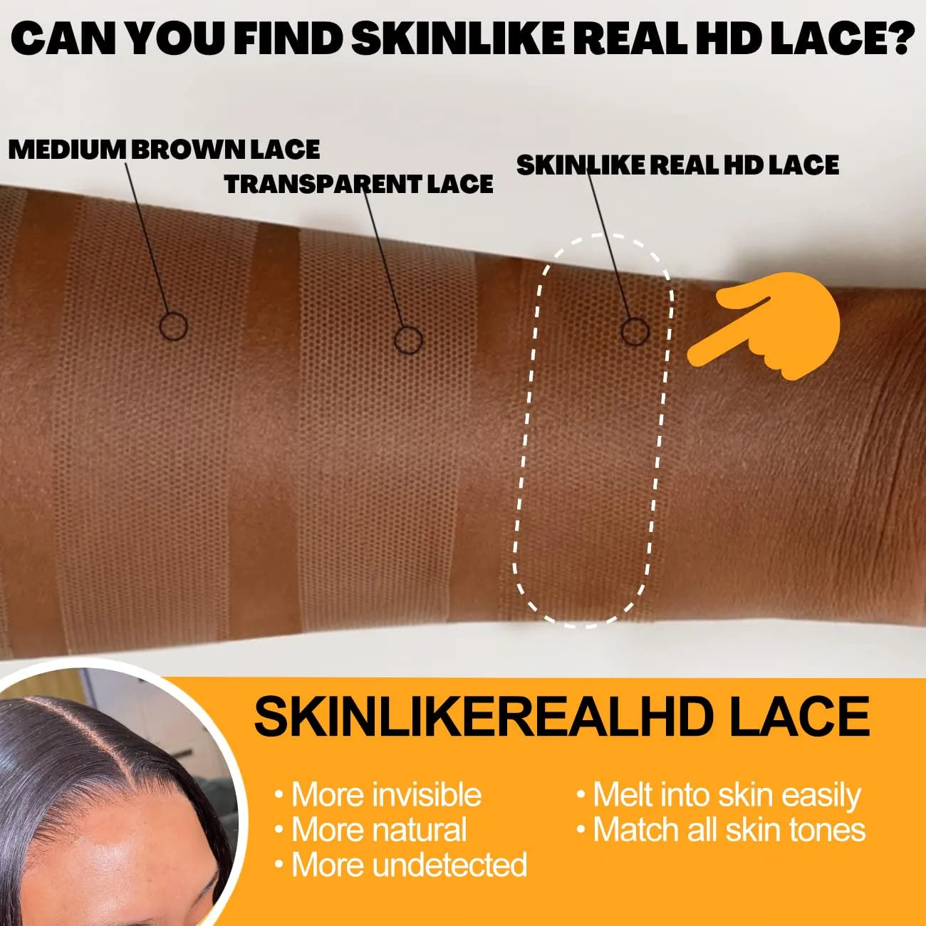 BEEOS 13x4 Full Frontal Skinlike Real HD Lace Wig 180% Density Pre Plucked Brown Mixed Blonde Balayage Human Hair Wigs Bleached Knots 24 Inch