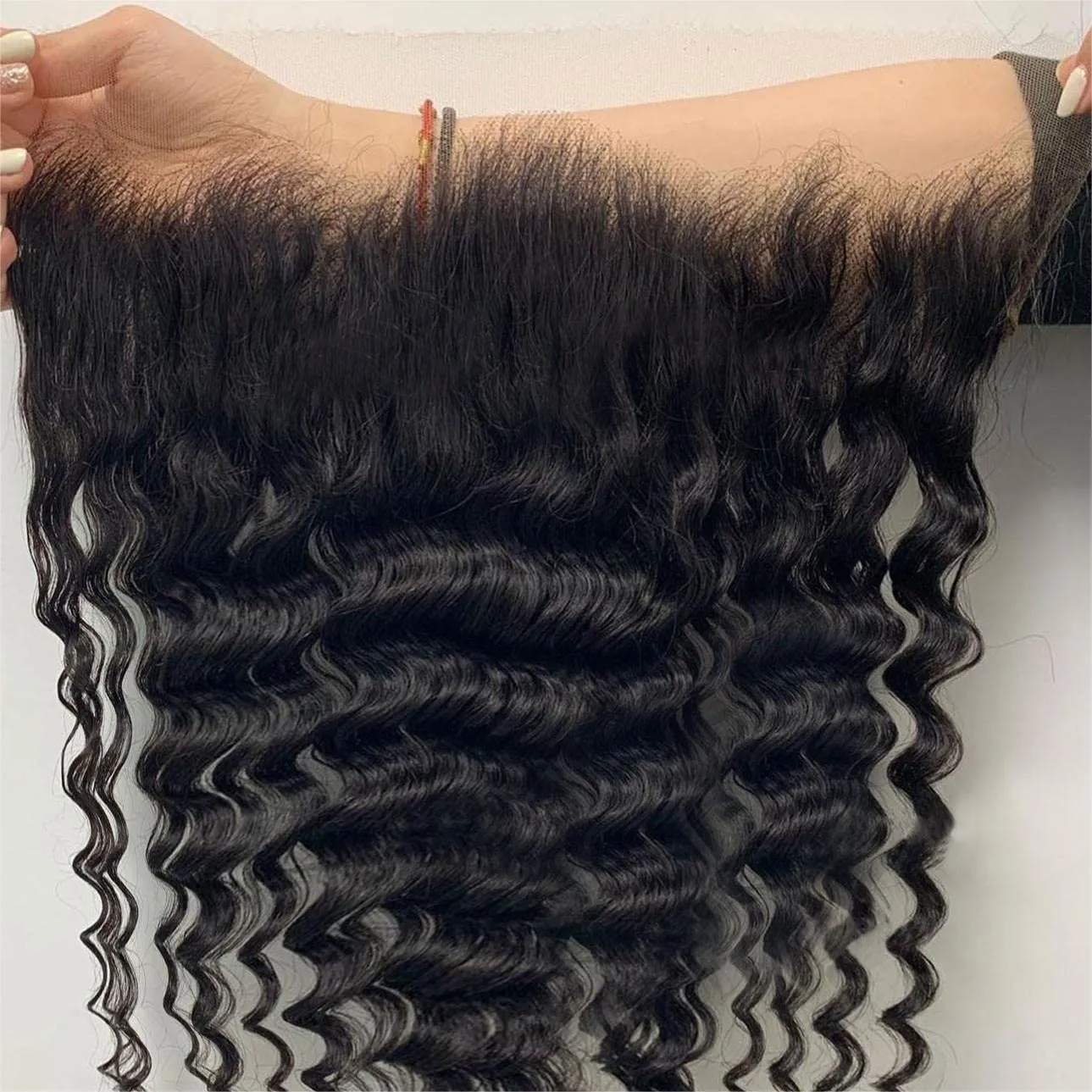 BEEOS 13x4 Skinlike Real HD Lace Frontal Only, Deep Wave Virgin Human Hair Frontal Invisible 0.10mm Thin Swiss Lace Pre Plucked Hairline 14 Inch