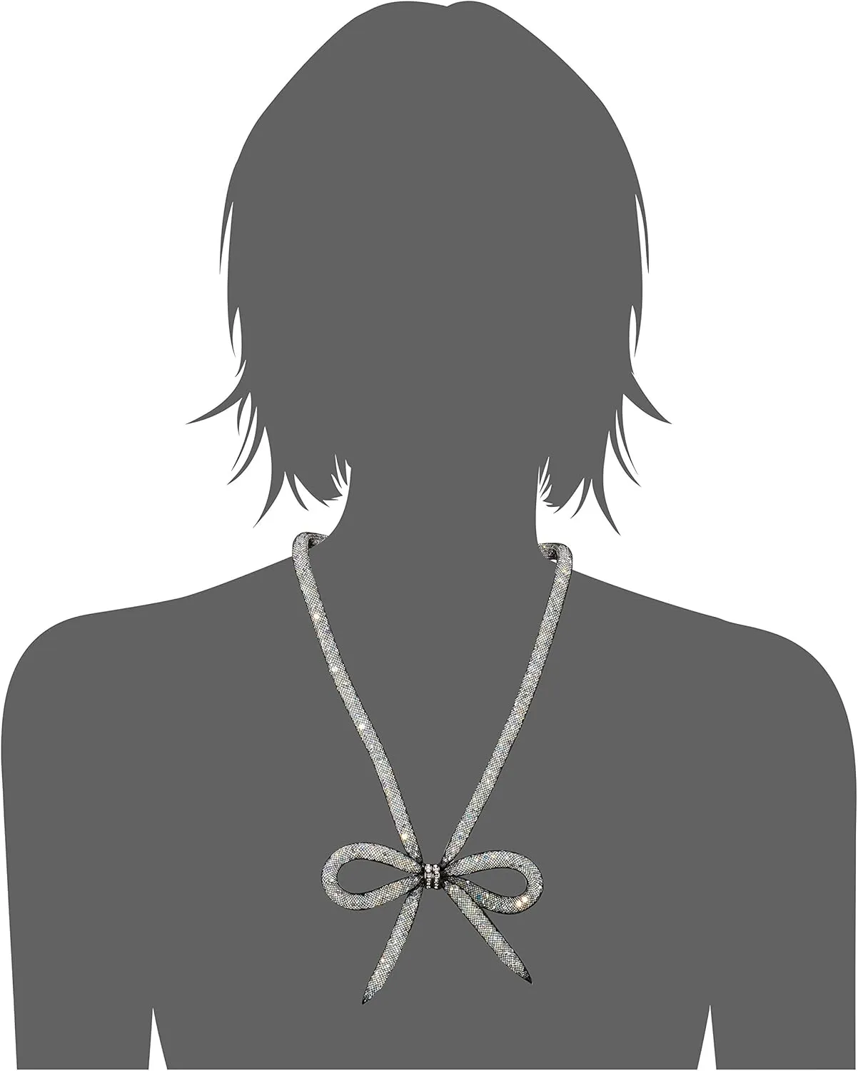 Betsey Johnson Mesh Bow Necklace