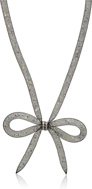 Betsey Johnson Mesh Bow Necklace