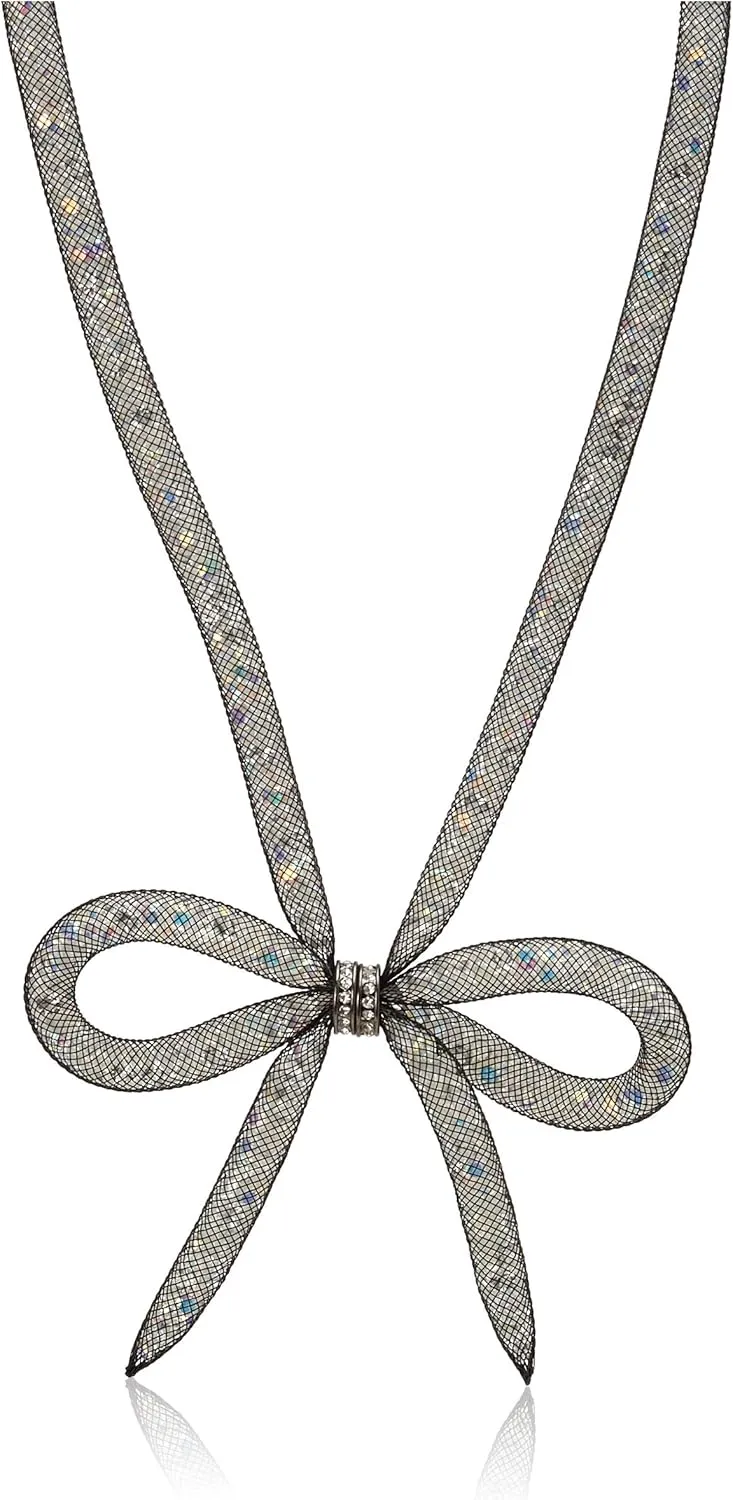 Betsey Johnson Mesh Bow Necklace