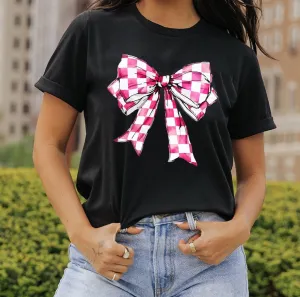 Black/Pink Bowknot Tee