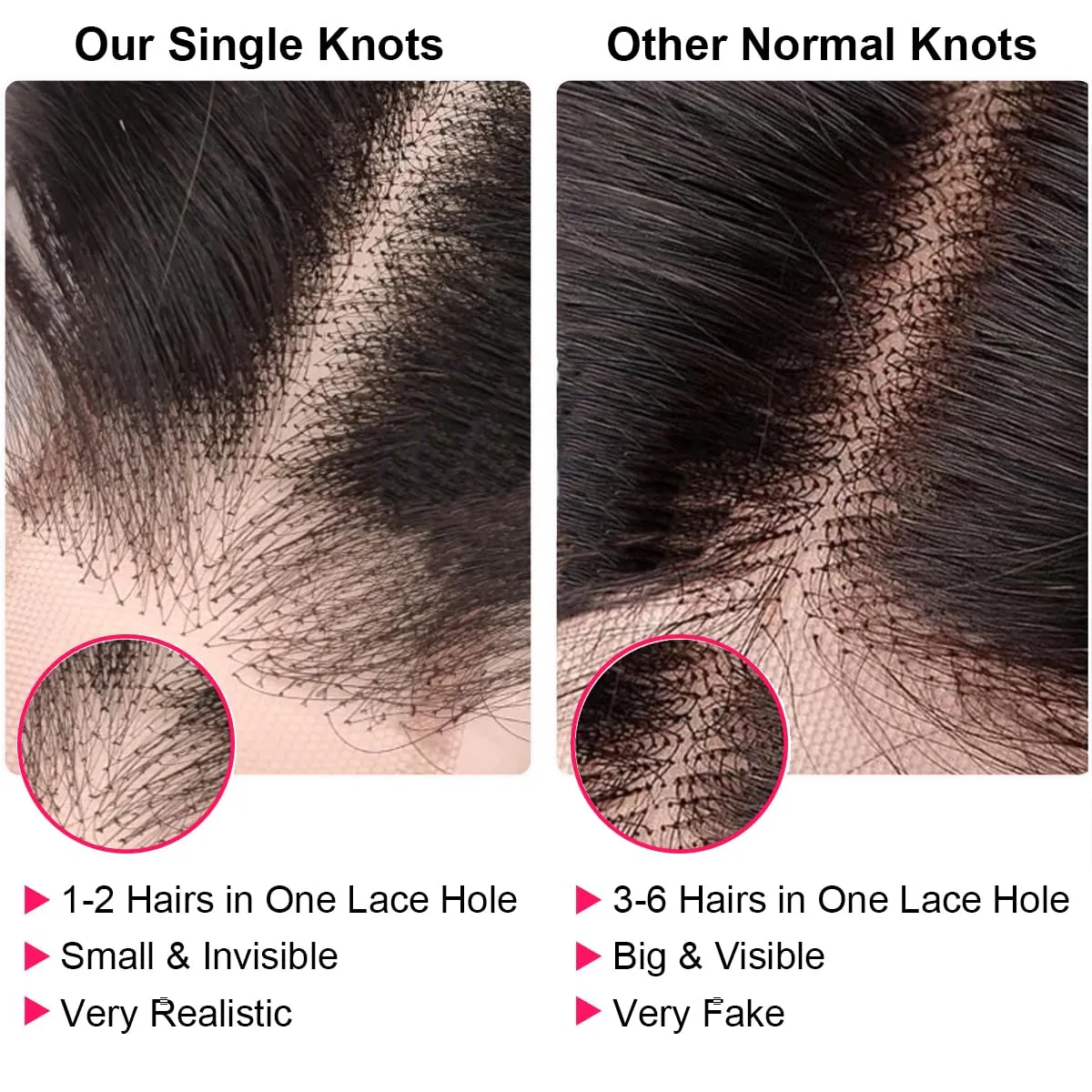 Bleached Knots 6x6 Real HD Lace Closure Skinlike Straight Human Hair Closure Pre Plucked with Baby Hair Brazilian Virgin Thin Invisible 6x6 Lace Closure Serrated Edge 18 Inch Closure Only