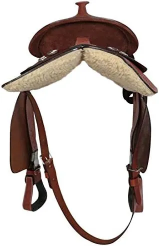 BNB International Western Barrel Racing Horse Saddles Trail Equestrian Pony & Adult Classic Quality Premium Leather for Horse Riding Size:10-18 inches Seat Available BRL273