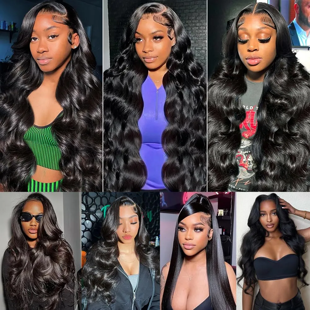 Body Wave Lace Front Wigs Human Hair 200% Density Body Wave 13x6 HD Lace Frontal Wigs Human Hair Brazilian Lace Front Wigs Human Hair 20 Inch Pre Plucked with Baby Hair