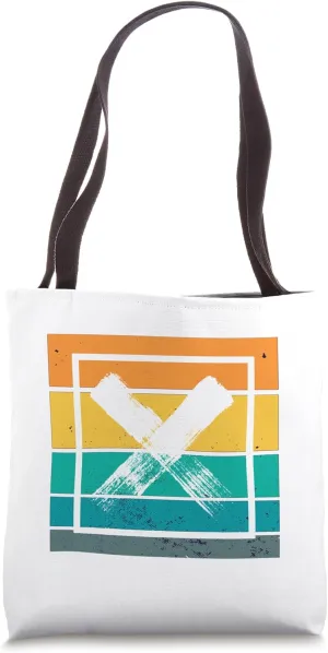 Bold statement X geometric framing modern striking brush Tote Bag