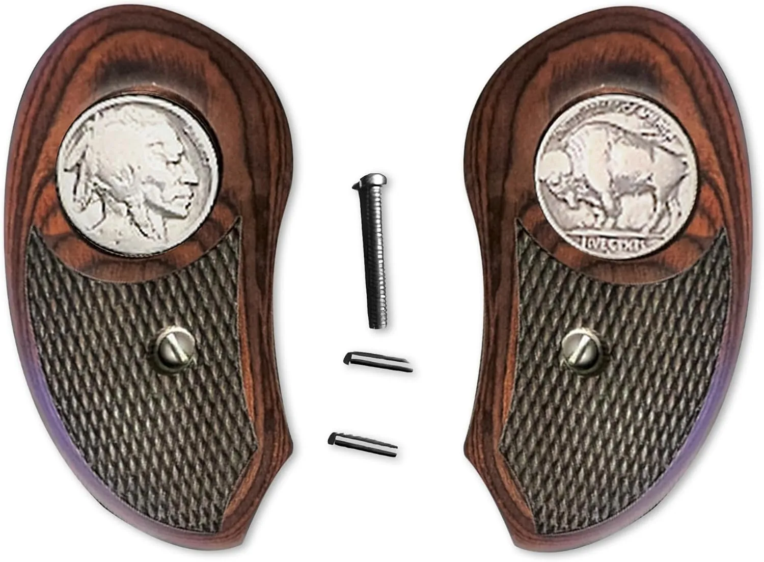 Bond Arms Derringer Grips Rosewood Buffalo Nickel B22, Stinger for The Wider 5/8” Frame