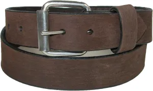 Boston Leather Men's Bark Leather Belt, 40, Brown
