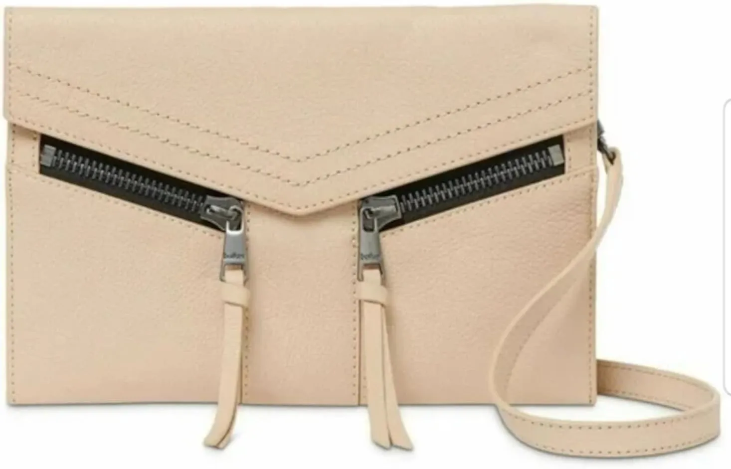 botkier Women's Beige Trigger Solid Adjustable Strap Single Strap Crossbody Handbag Purse