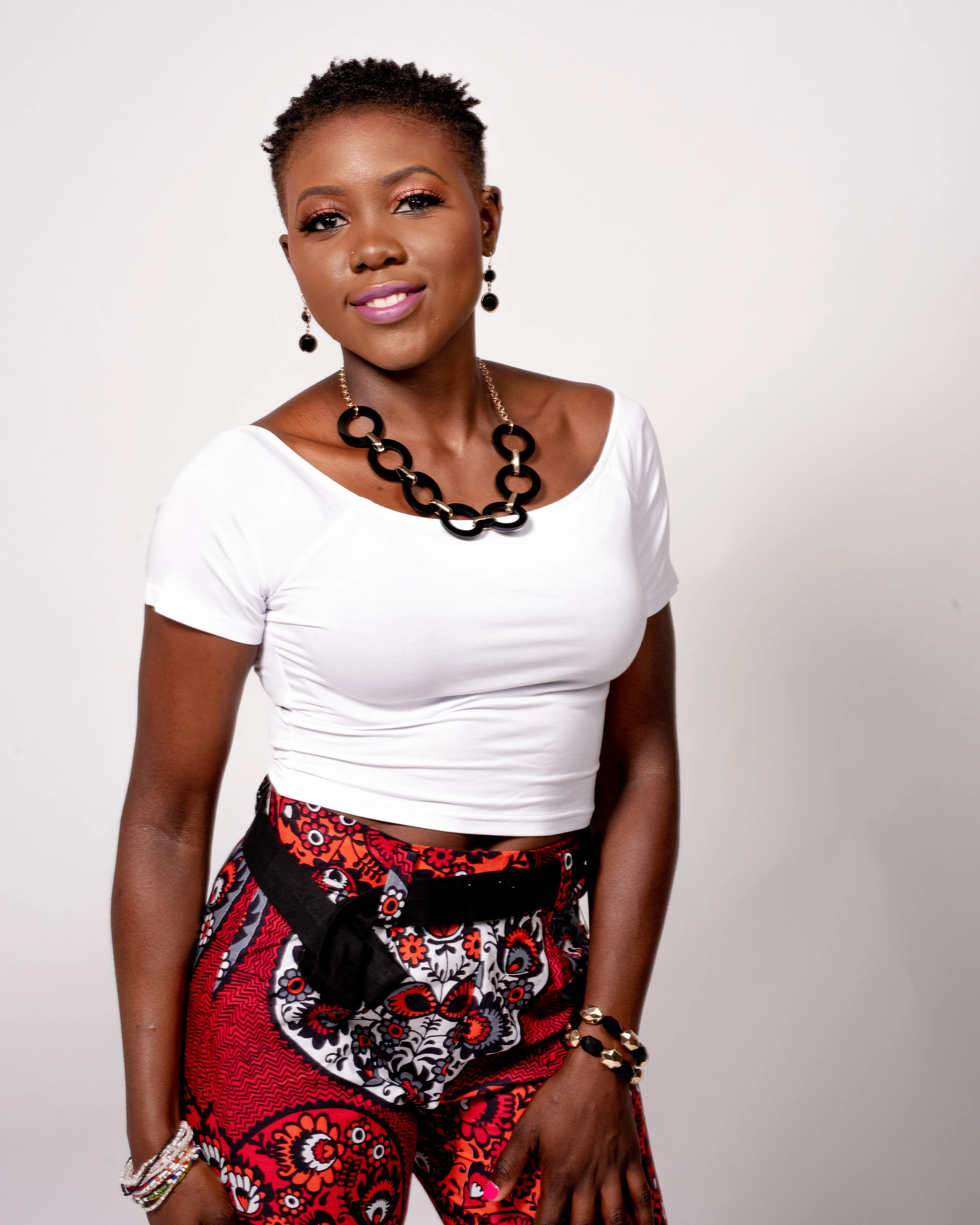 Bow Knot Slim Pencil Ankara Pants