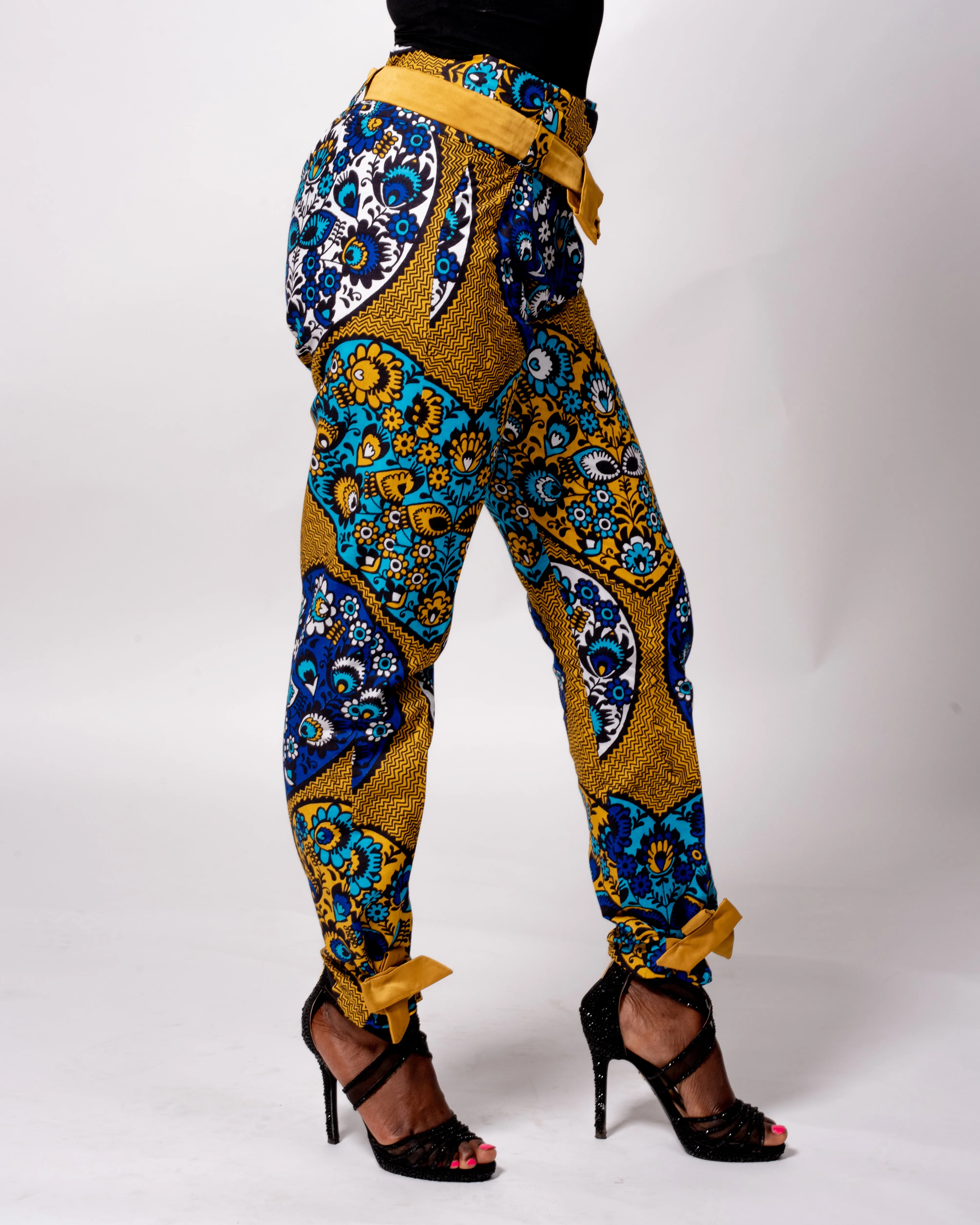 Bow Knot Slim Pencil Ankara Pants