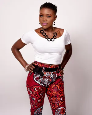 Bow Knot Slim Pencil Ankara Pants
