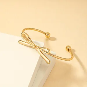 Bowknot Tie Minimalist Gold Bracelet