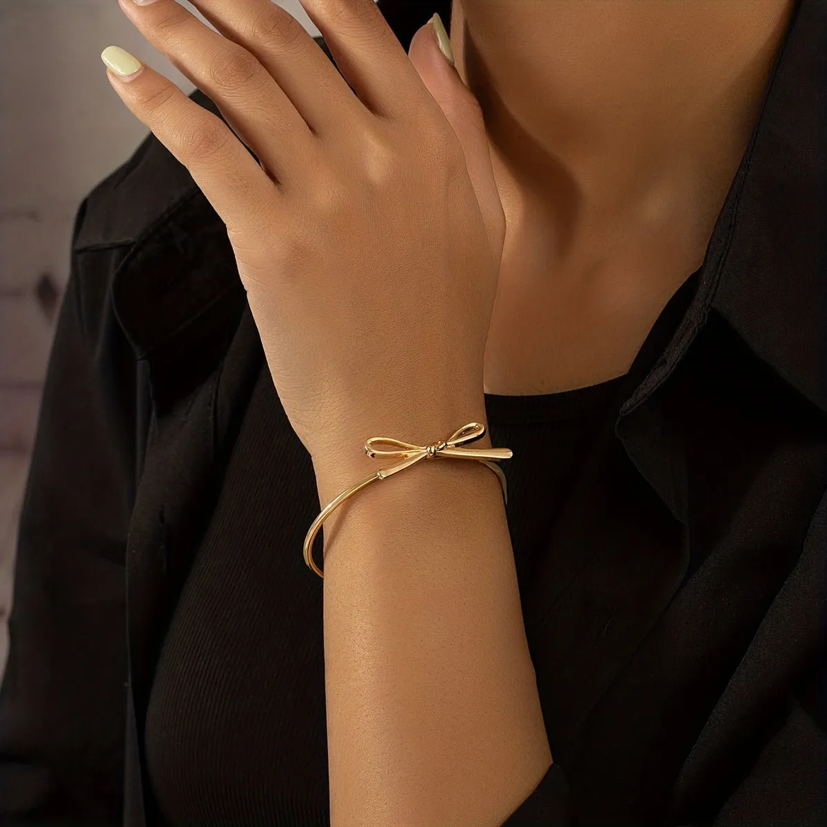 Bowknot Tie Minimalist Gold Bracelet