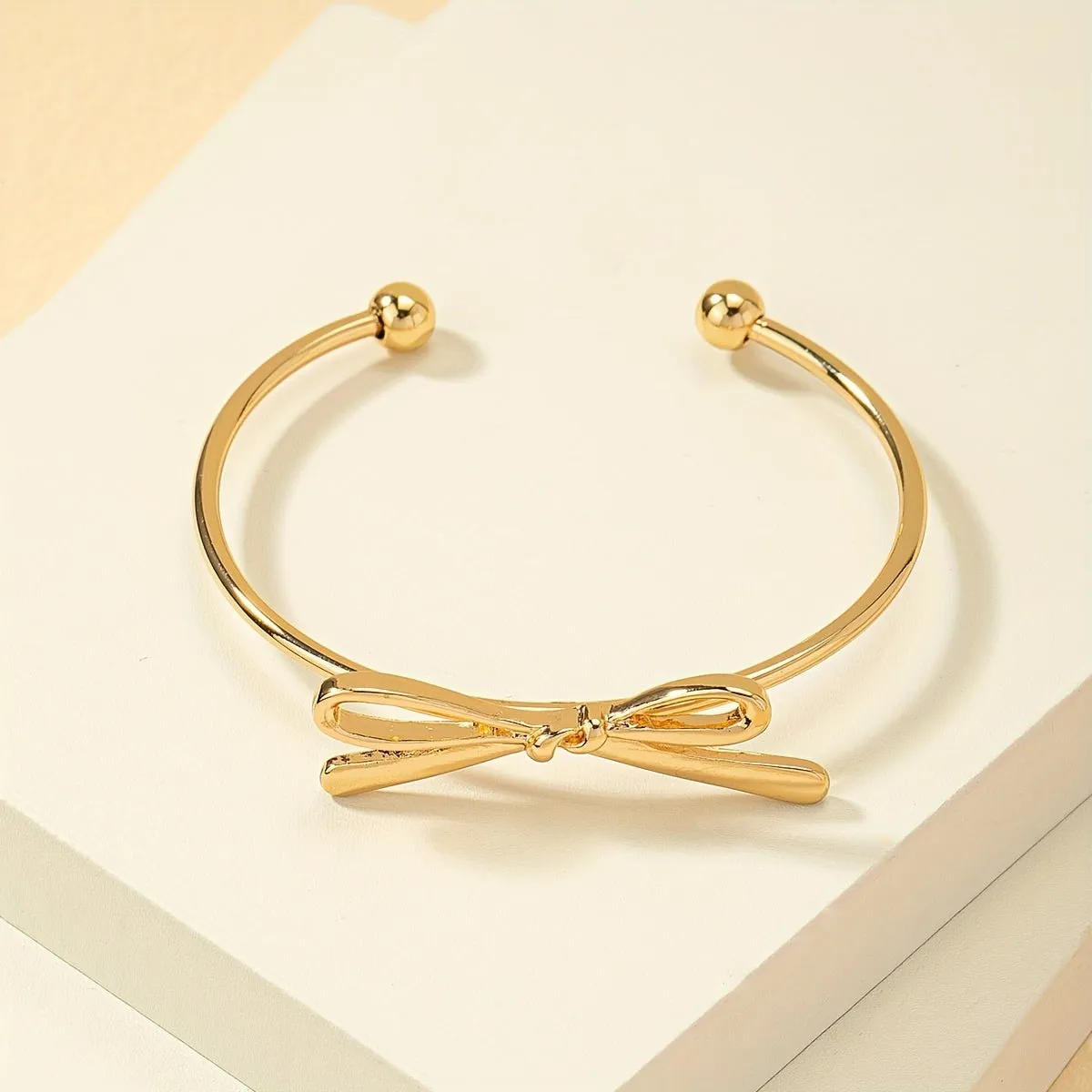 Bowknot Tie Minimalist Gold Bracelet