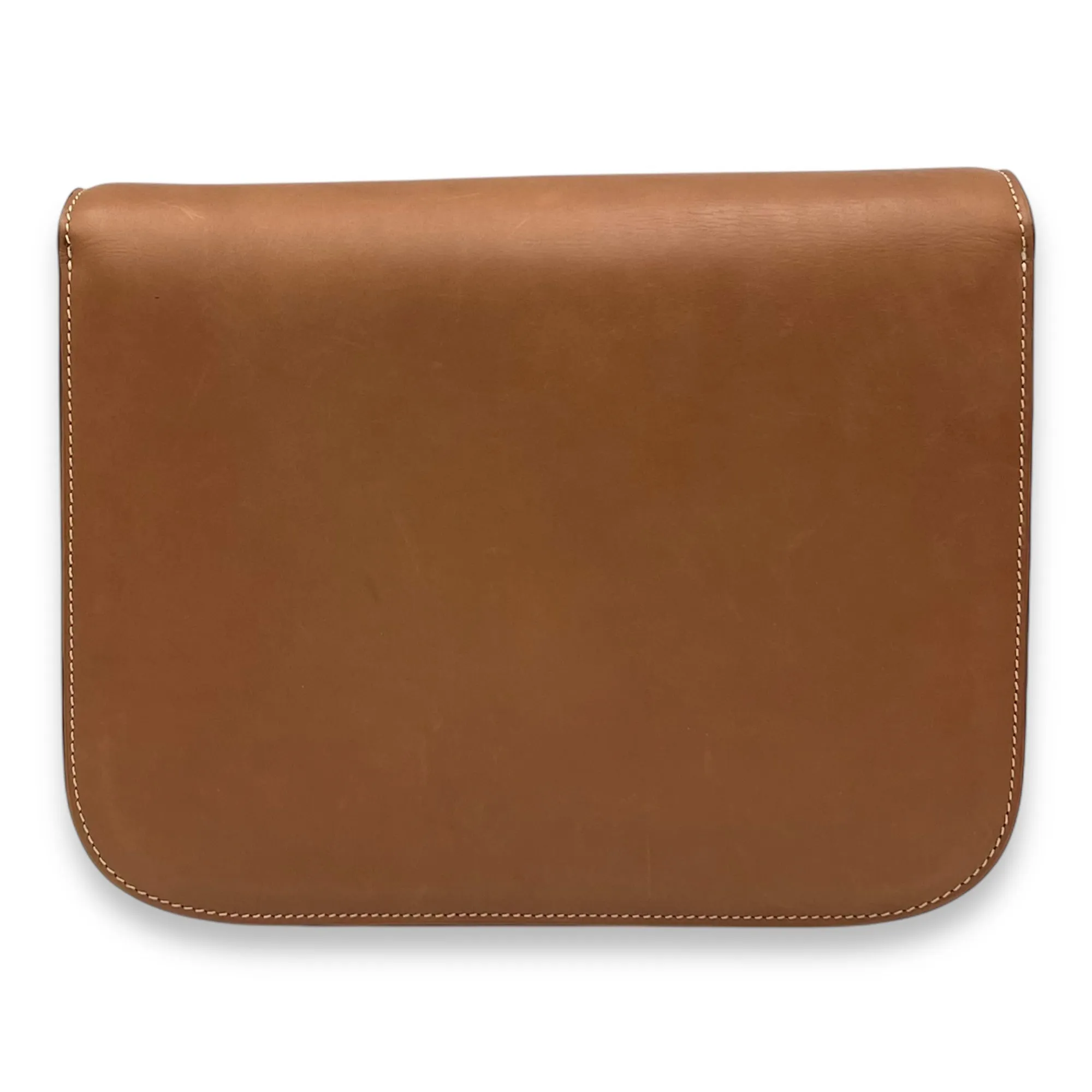 Box Crossbody Bag Brown in Calfskin, Gold hardware