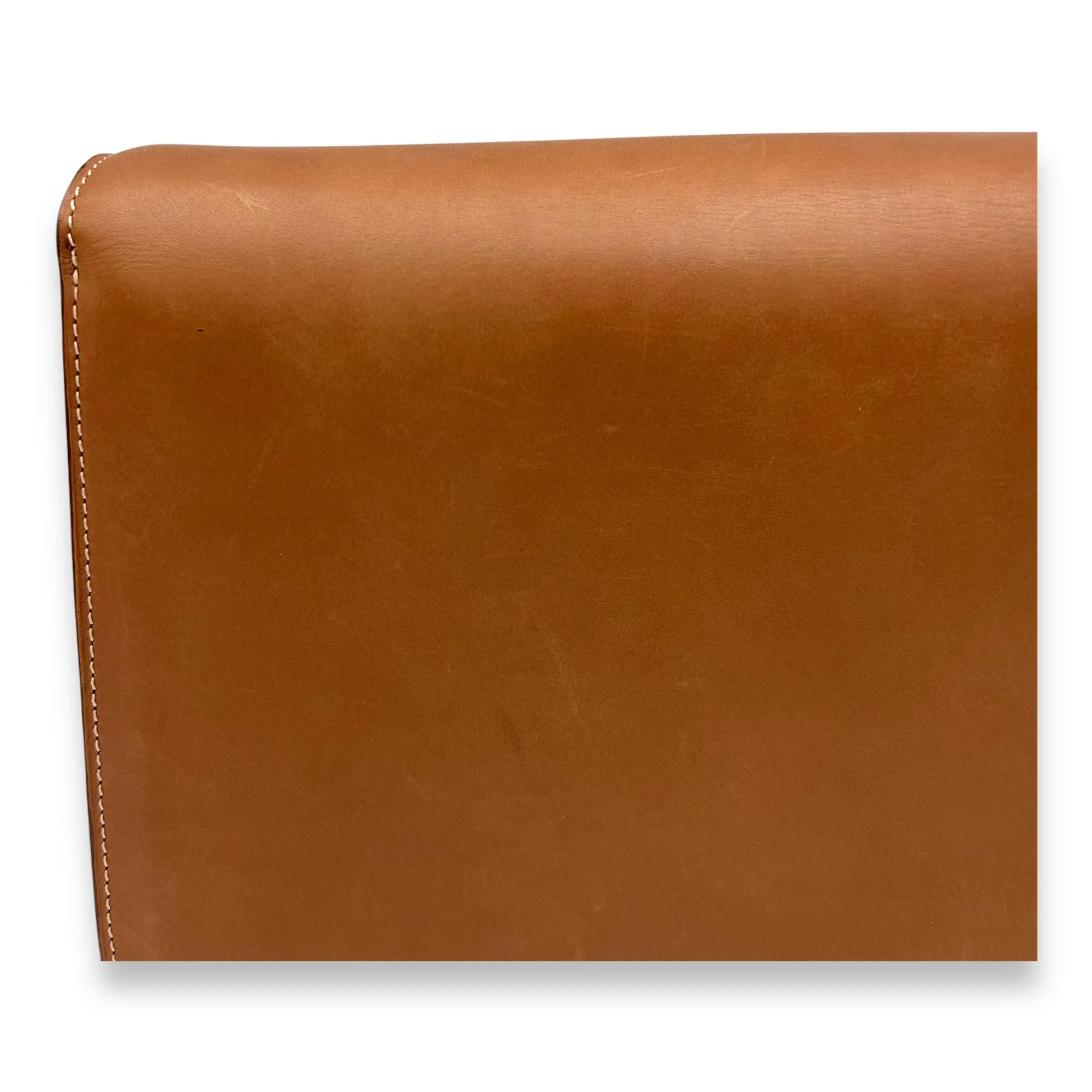 Box Crossbody Bag Brown in Calfskin, Gold hardware