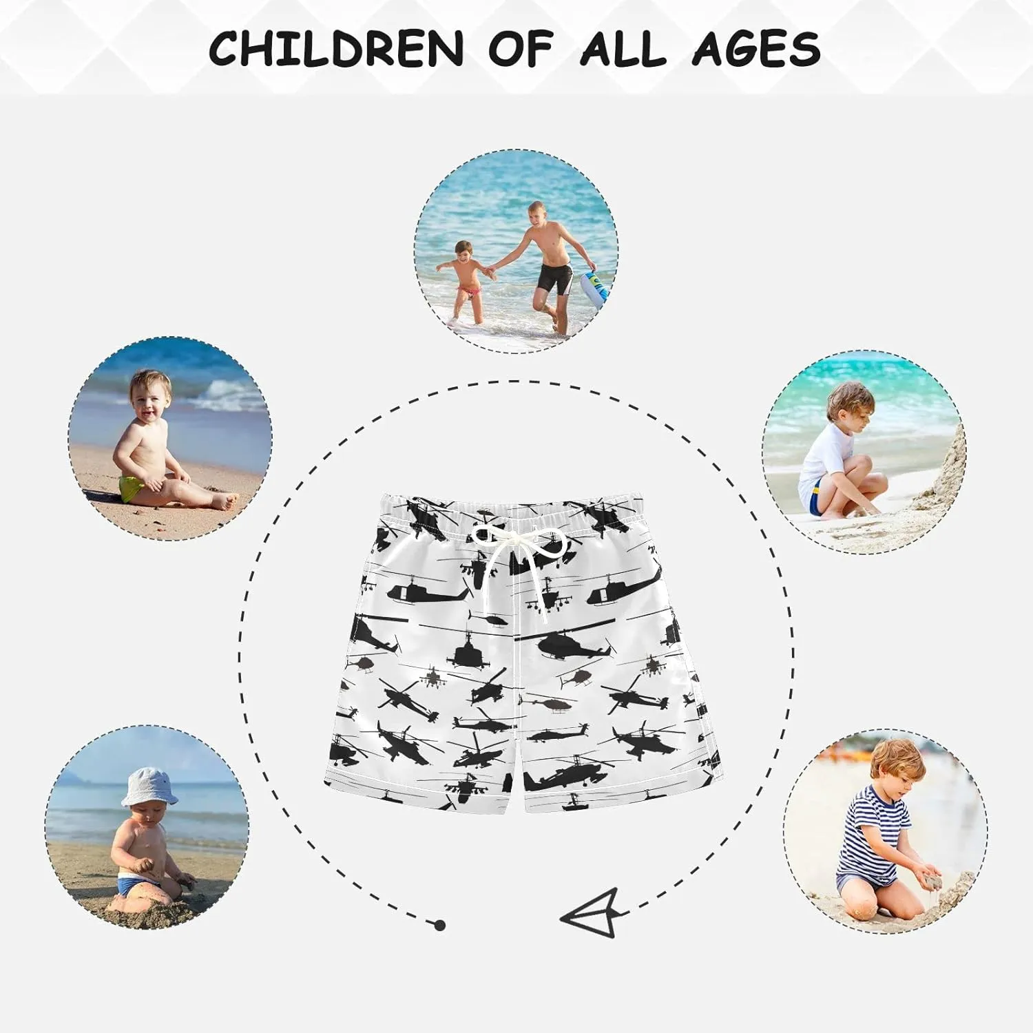 Boys' Swim Trunk Swimsuit Beach Shorts Quick Dry Beach Board Shorts
