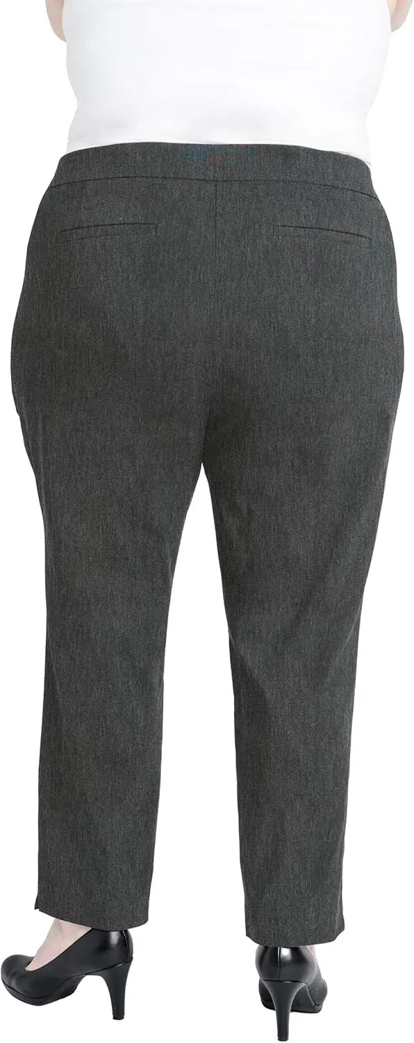 Briggs New York Women's Plus Size Super Stretch Millennium Slimming Pull-on Ankle Pant