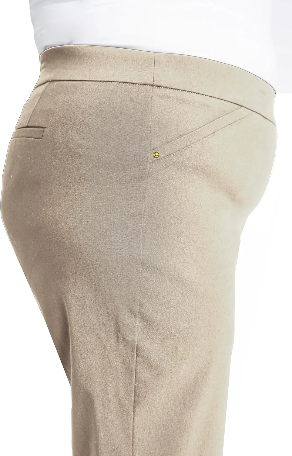Briggs New York Women's Plus Size Super Stretch Millennium Slimming Pull-on Ankle Pant