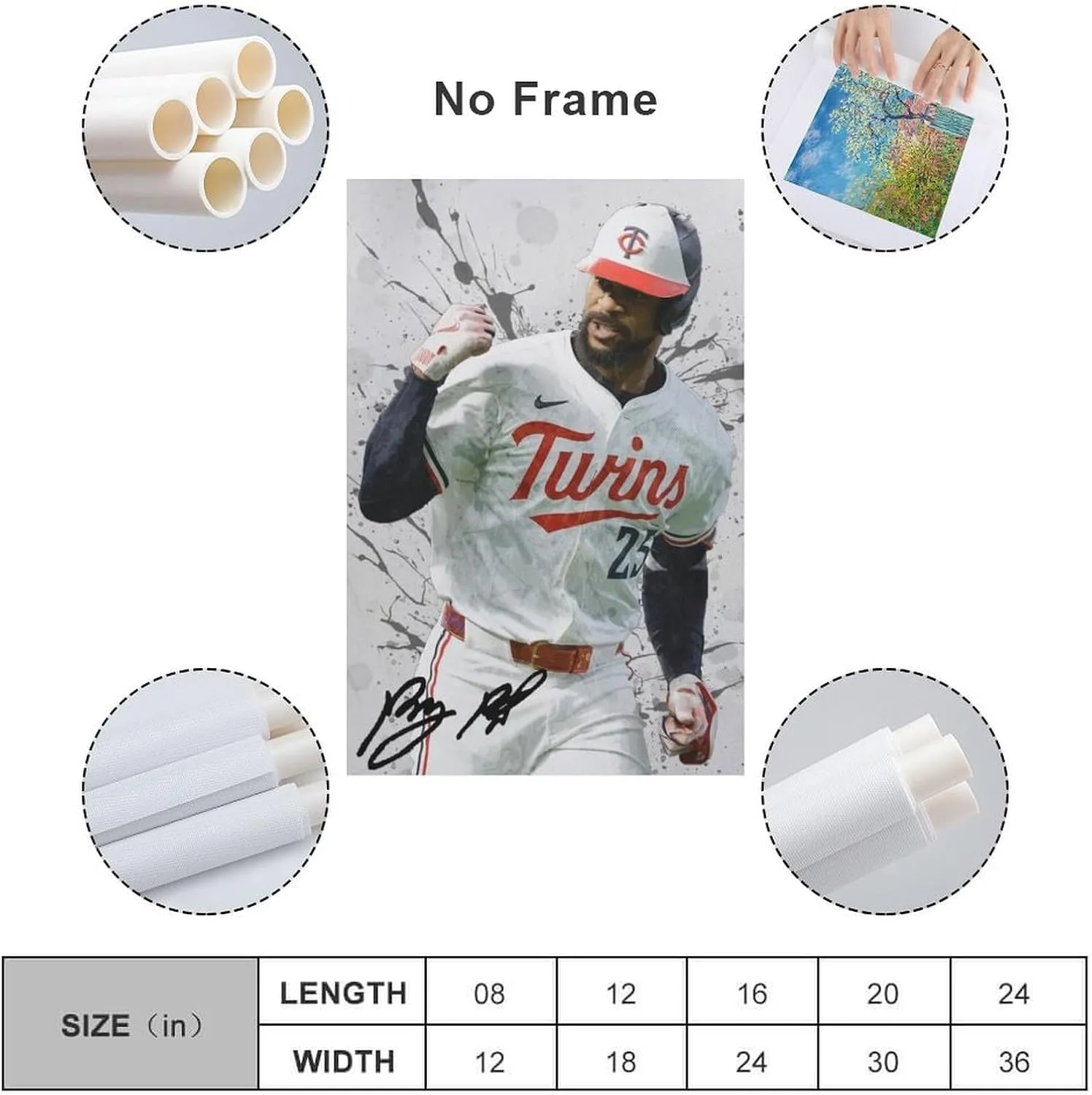 Byron Buxton Canvas Poster Print Photo Art Painting Canvas Poster Home Decorative Bedroom Modern Decor Posters 16x24inch(40x60cm)