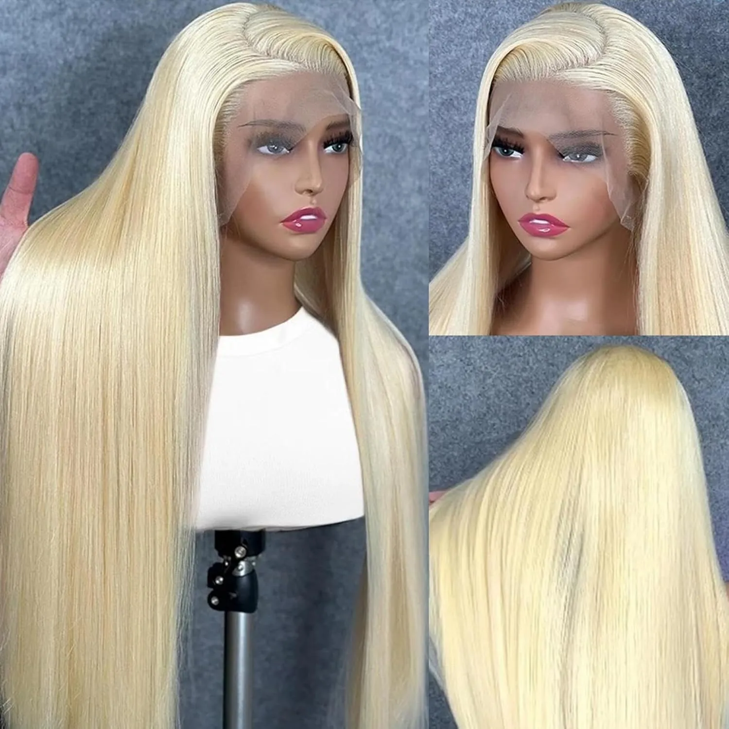 BZN 613 13x6 Lace Front Wig Human Hair 28 Inch 200 Density 613 Lace Front Wig Human Hair Blonde Wig Human Hair Straight Lace Frontal Wig Pre Plucked With Baby Hair