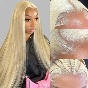 BZN 613 13x6 Lace Front Wig Human Hair 28 Inch 200 Density 613 Lace Front Wig Human Hair Blonde Wig Human Hair Straight Lace Frontal Wig Pre Plucked With Baby Hair