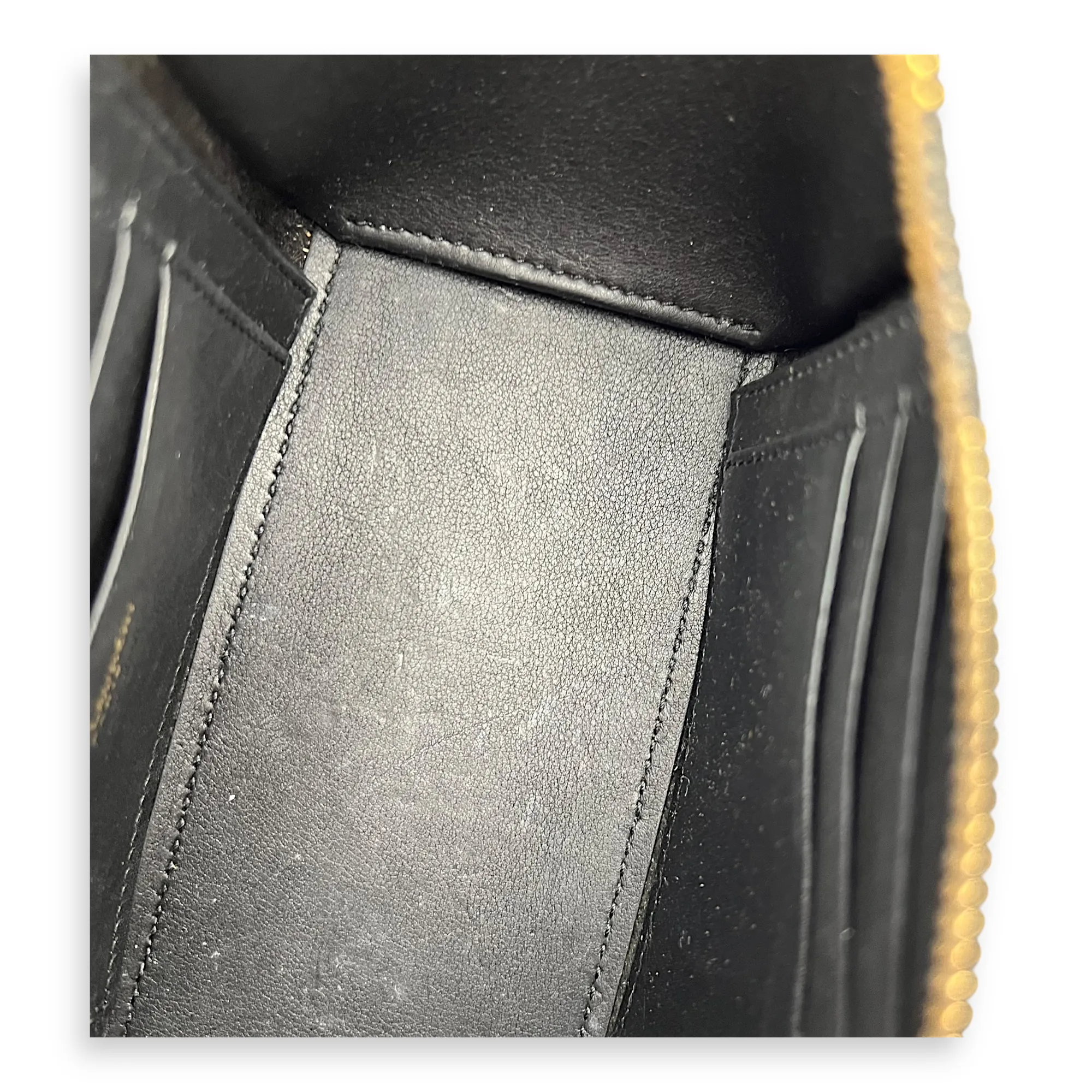Cabas Crossbody Bag Toy Black in Calfskin, Gold hardware