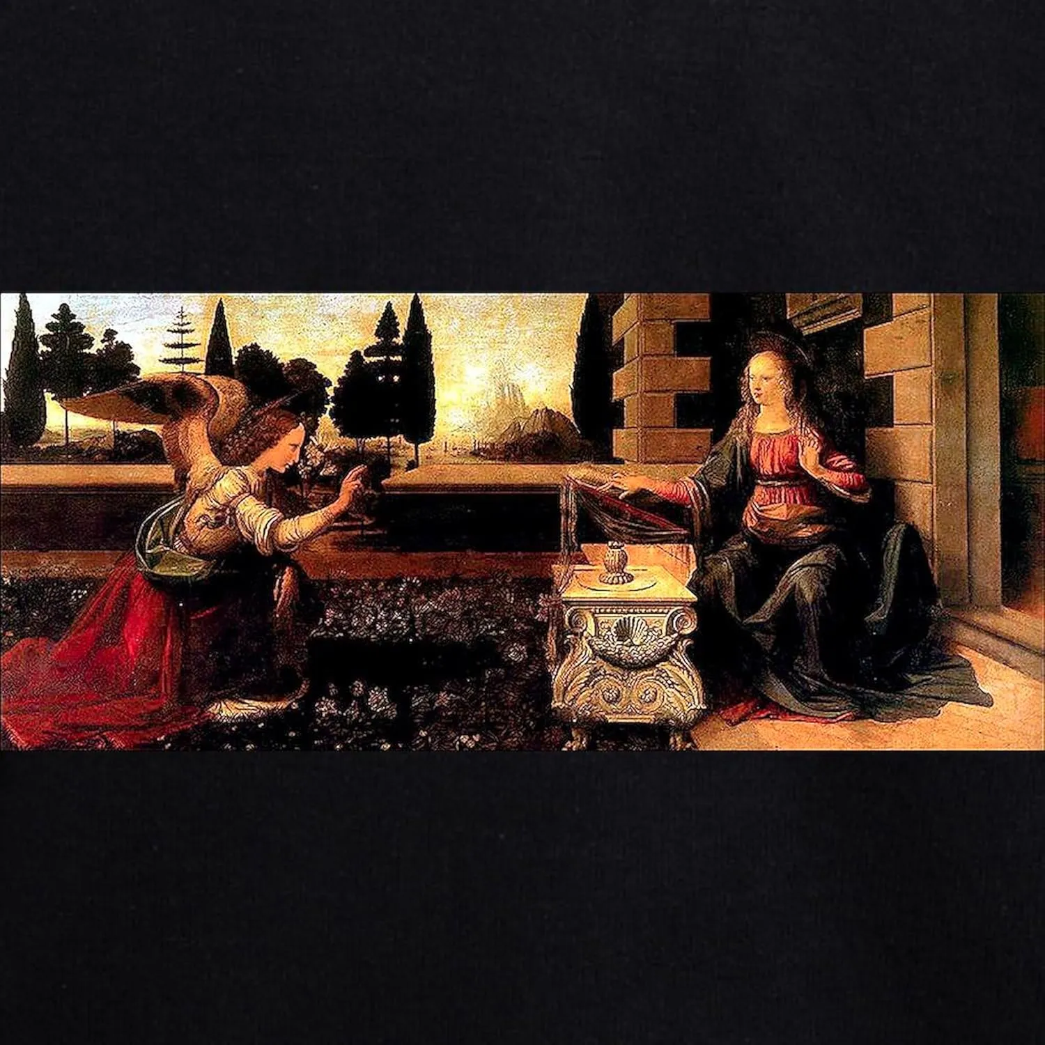 CafePress Da Vinci's Annunciation Kids Hooded Sweatshirt, Classic Hoodie
