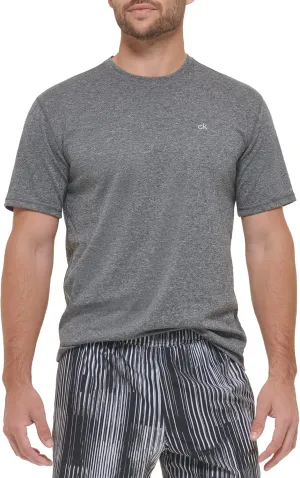 Calvin Klein Men's Standard Light Weight Quick Dry Short Sleeve 40  UPF Protection Active Top