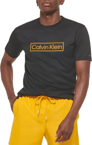 Calvin Klein Men's Standard Light Weight Quick Dry Short Sleeve 40  UPF Protection Active Top