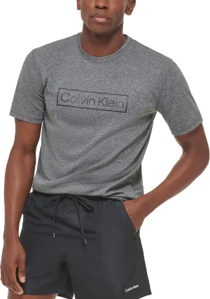 Calvin Klein Men's Standard Light Weight Quick Dry Short Sleeve 40  UPF Protection Active Top