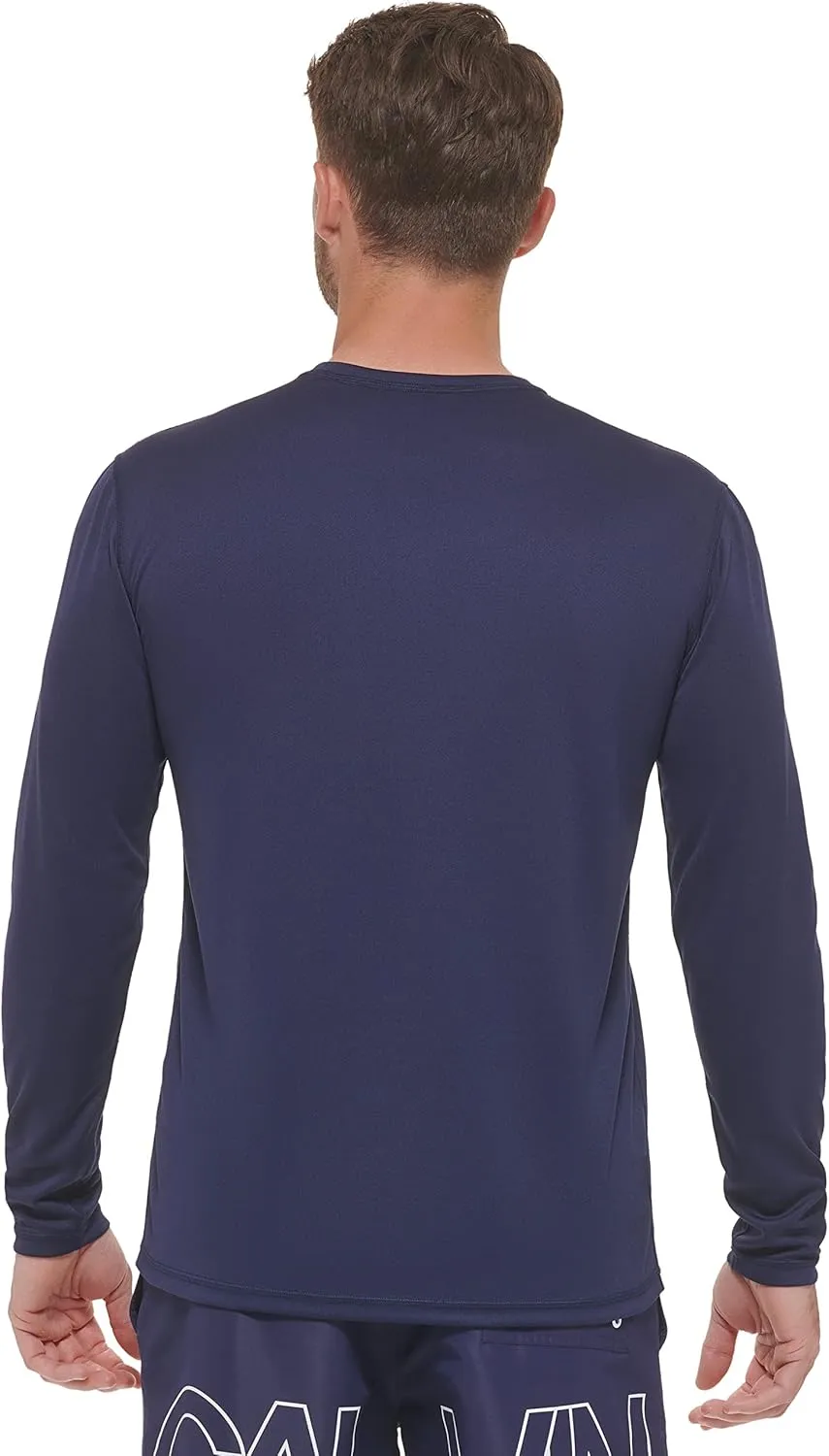 Calvin Klein Men's Standard UPF 40  Long Sleeve Quick Dry Swim Shirt