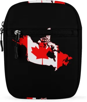 Canada Flag Map Mini Crossbody Bag Shoulder Bag Small Messenger Bag Unisex
